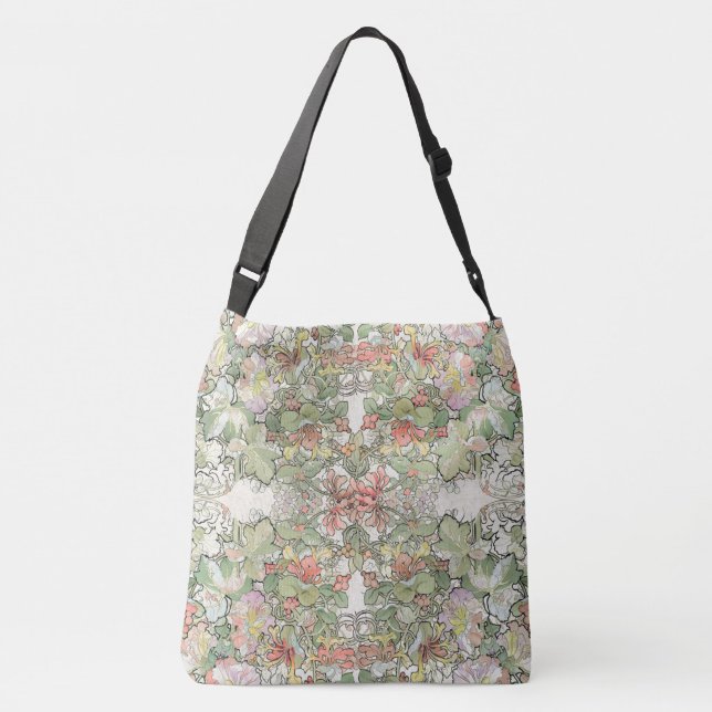 Sac Ajustable Chèvrefeuille de rose trémière de Nouveau d'art de (Dos)
