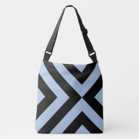 Chevrons géométriques bleu clair et noir