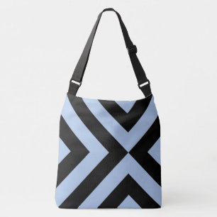 Sac Ajustable Chevrons géométriques bleu clair et noir