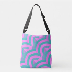 Sac Ajustable chevrons modernes contemporains de rose/turquoise