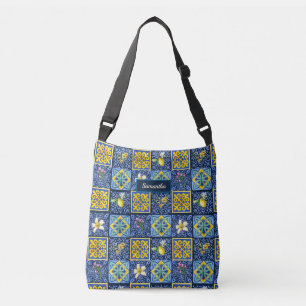 Sac Ajustable Chic Bleu turquoise Sicilien agrumes méditerranéen