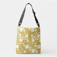 CHIC CRÈME FLEUVE OR JOLIE MONOGRAMME FLORAL