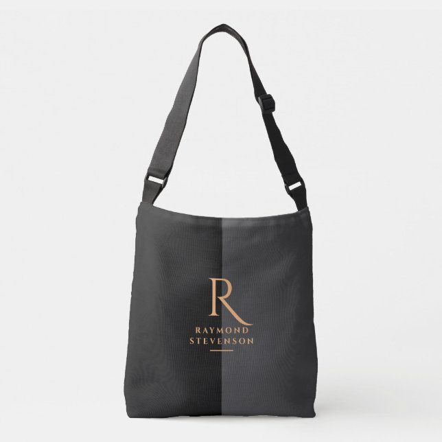 Sac Ajustable Chic noir et or Monogramme (Devant)