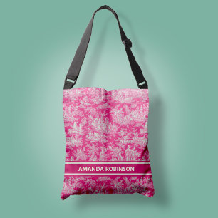 Sac Ajustable Chic vintage rose chaud toile de jouy imprimé