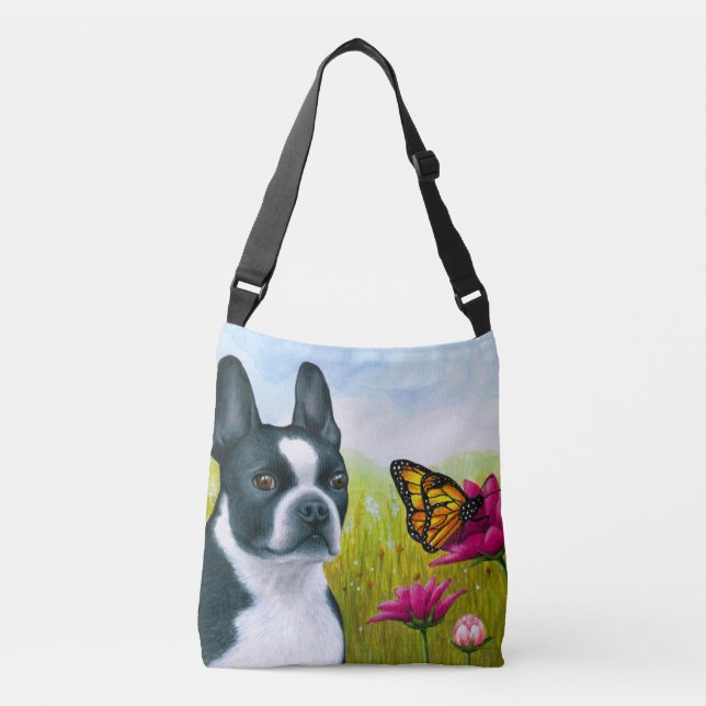 Sac Ajustable Chien 134 Boston Terrier Cross Body Bag (Devant)