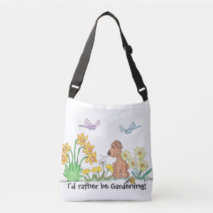 Sac Ajustable Chien dans un jardin de fleurs