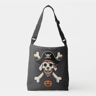 Sac Ajustable Chien de pirate vintage Halloween crâne os croisés