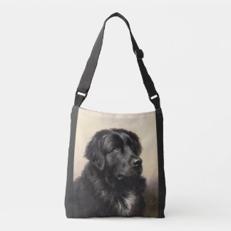 Sac Ajustable Chien de Terre-Neuve peinture vintage