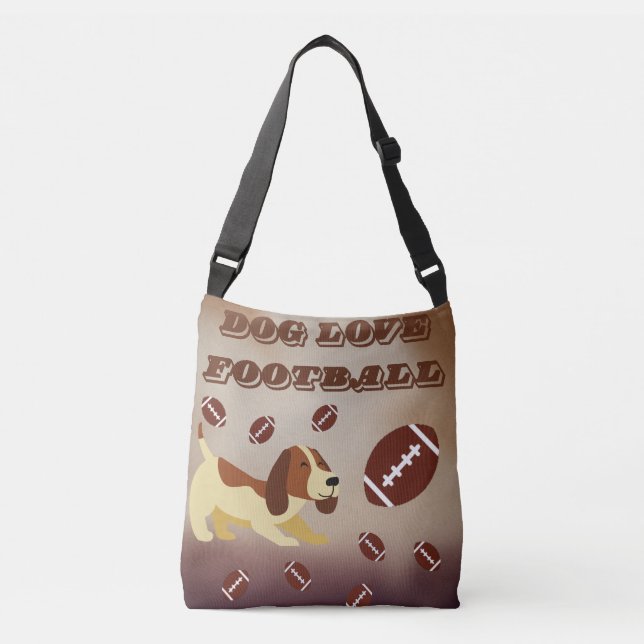 Sac Ajustable Chien Football Brown drôle Art unique amusant (Devant)