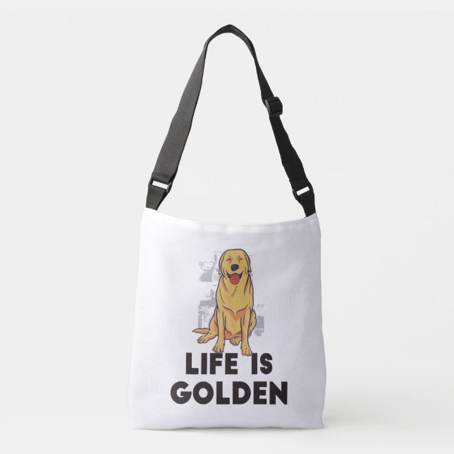 Sac Ajustable Chien Retriever Doré - La Vie Est Dorée (Devant)