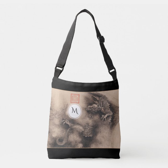 Sac Ajustable Chinois Dragon Année Anniversaire Peinture Monogra (Devant)