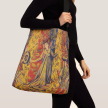 Chinoiserie italienne médiévale rouge bleu jaune