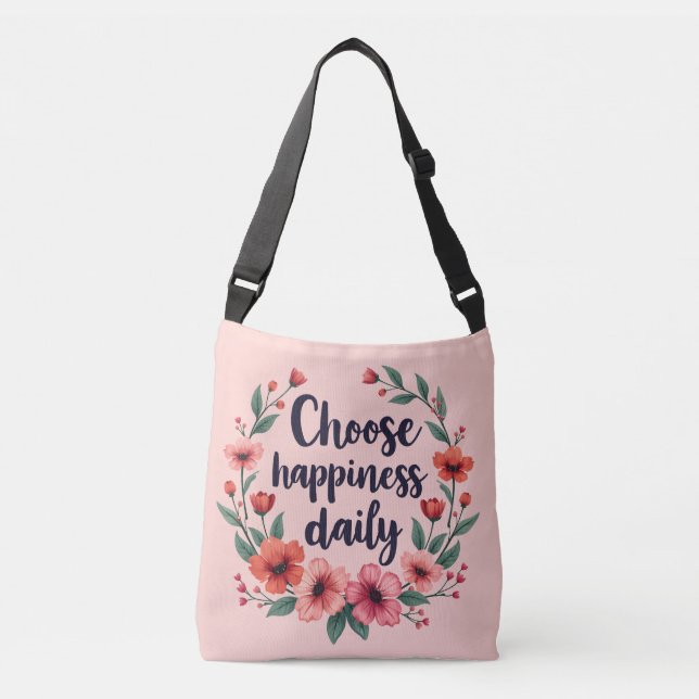 Sac Ajustable Choisissez la couronne fleurie quotidienne de bonh (Devant)