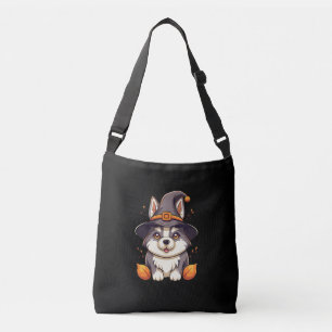 Sac Ajustable Chou Husky dans l'Halloween Casquette d'une sorciè