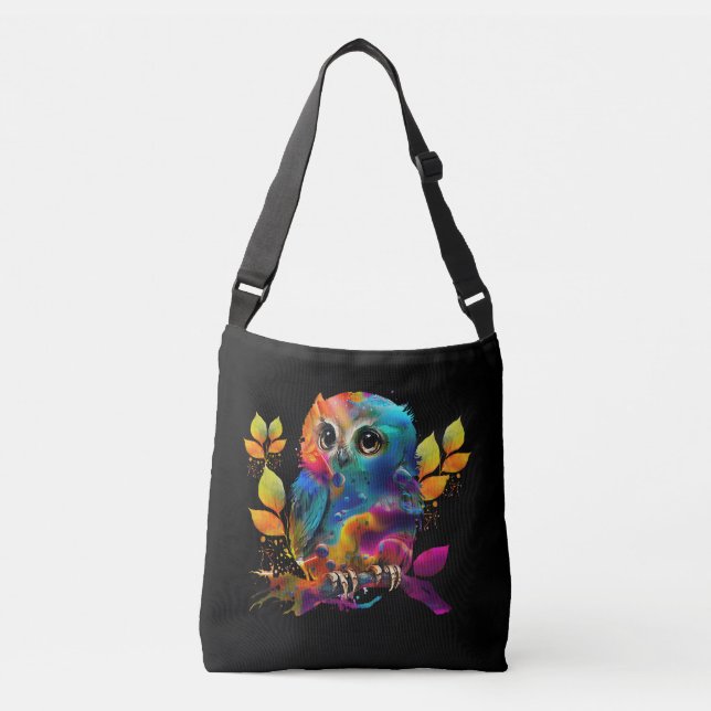 SAC AJUSTABLE CHOUETTE ABSTRAIT COLORÉ (Devant)
