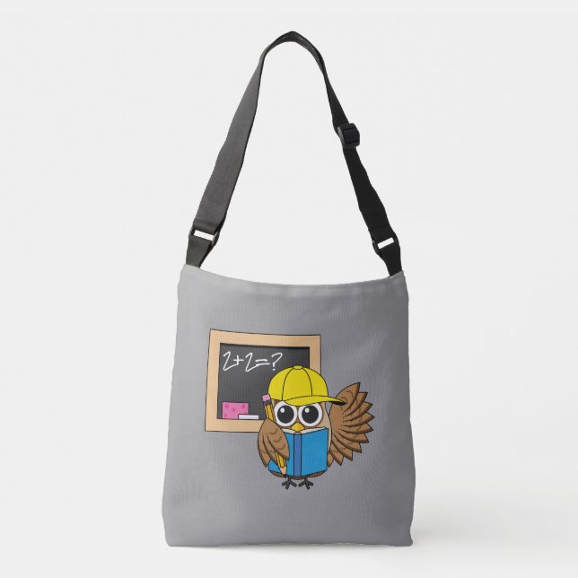 Sac Ajustable Chouette de dessin animé écolière mignonne (Devant)