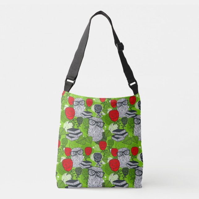 Sac Ajustable Chouette en roses rouges (Devant)