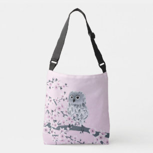Sac Ajustable Chouette Et Cerise Fleurs Enfants Gris Rose
