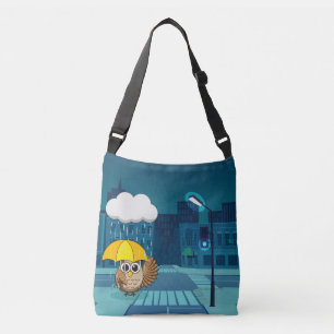 Sac Ajustable Chouette mignonne avec parapluie le jour de la plu