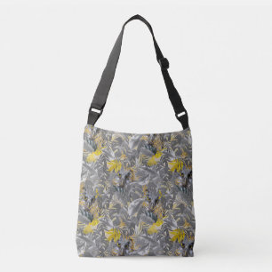 Sac Ajustable Chouette mignonne - yeux pétillants & feuilles gri