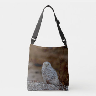 Sac Ajustable Chouette neige assise sur un rocher