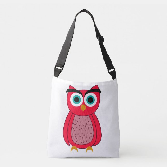 Sac Ajustable Chouette Rose Mignonne (Devant)