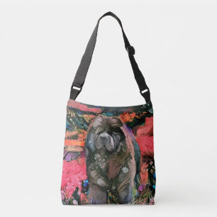 Sac Ajustable Chow-chow noire fourre-tout de MAGGIE ou corps