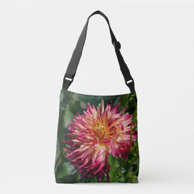 Sac Ajustable Chrysanthème Floral Rose et Jaune (Devant)