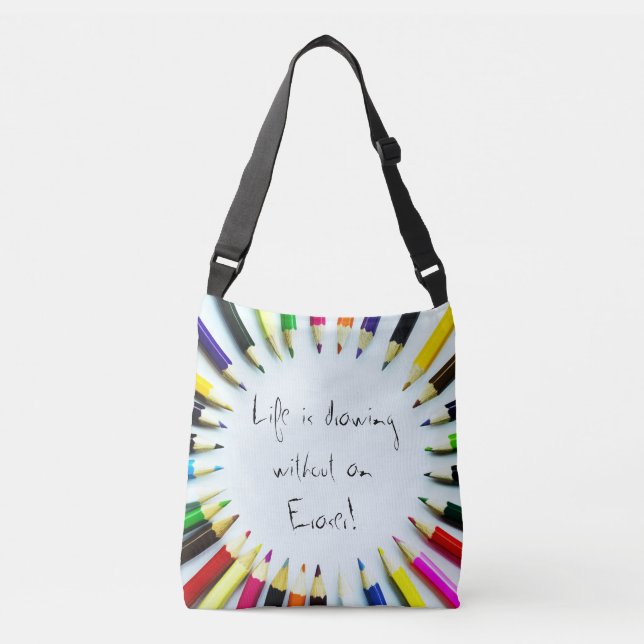 Sac Ajustable Circle colorful pencils / crayons + your ideas (Devant)