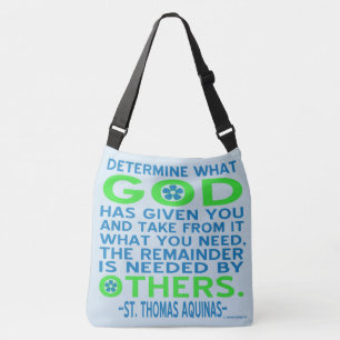 Sac Ajustable Citation de Thomas d'Aquin Dieu Donné aux Autres B