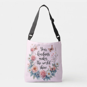 Sac Ajustable Citation florale inspirante avec papillons