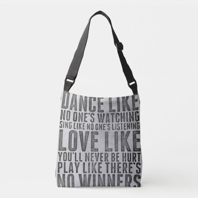 Sac Ajustable Citation Inspirante Panneau de Texte Rustique Grun (Devant)