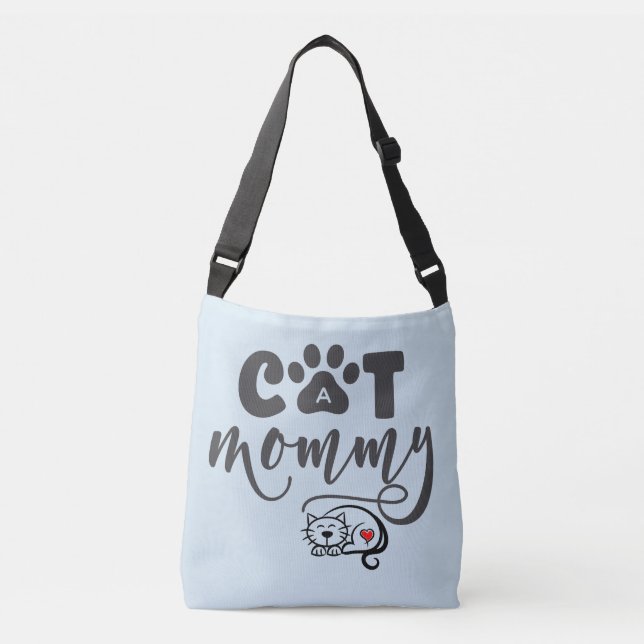 Sac Ajustable Citation mignonne "maman de chat " (Devant)