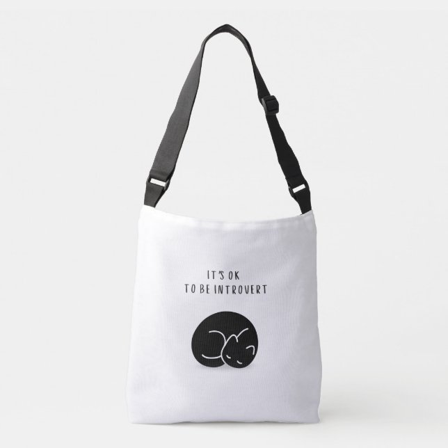 Sac Ajustable Citation personnalisée Chat noir C'est correct d'ê (Devant)