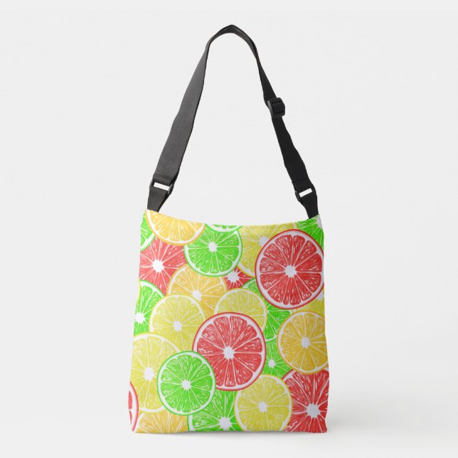 Sac Ajustable Citron, orange, pamplemousse et tranches de citron (Devant)