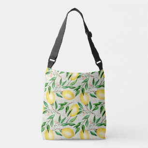 Sac Ajustable citrons aquarelle, motif de fruits sans soudure.
