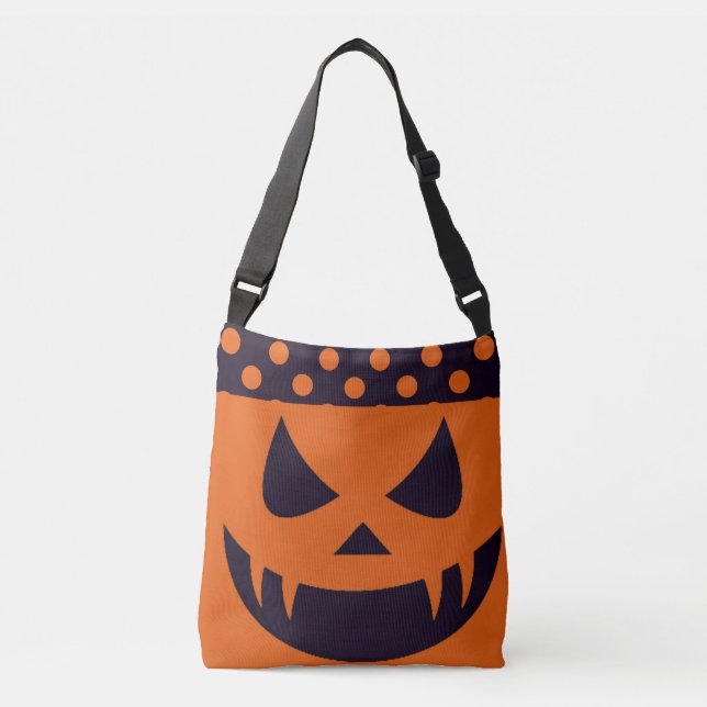 Sac Ajustable citrouille effrayant heureux   de Halloween (Devant)