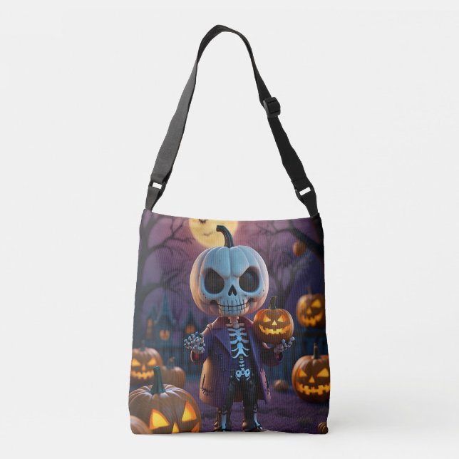 Sac Ajustable Citrouille Patch Skeleton Companion Fourre-tout (Dos)