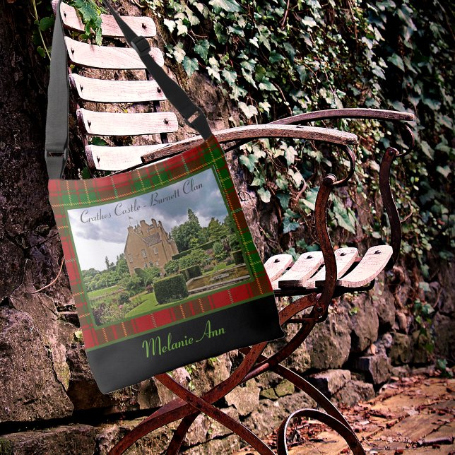 Sac Ajustable Clan Burnett Crathes Castle Tartan Votre nom Photo (Créateur téléchargé)