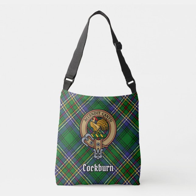 Sac Ajustable Clan Cockburn Crest sur Tartan (Devant)