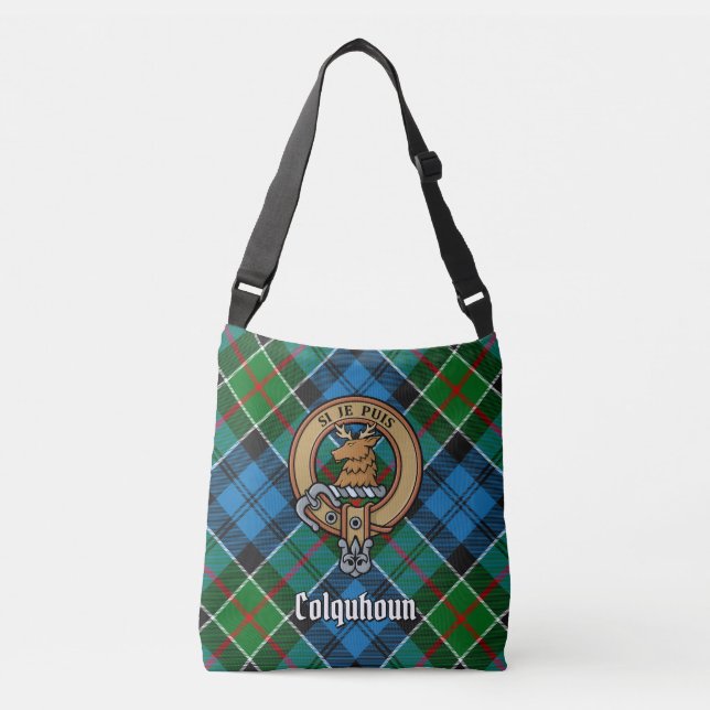 Sac Ajustable Clan Colquhoun Crest sur Tartan (Devant)