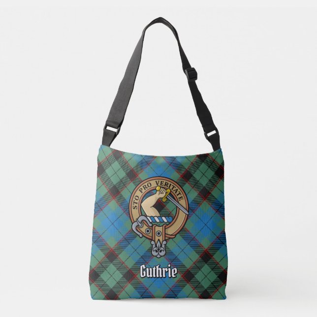Sac Ajustable Clan Guthrie Crest sur Tartan (Devant)