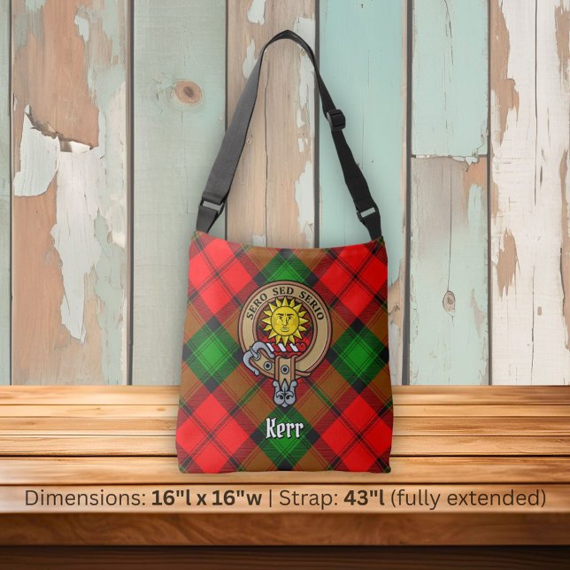 Sac Ajustable Clan Kerr Crest sur Tartan (Créateur téléchargé)