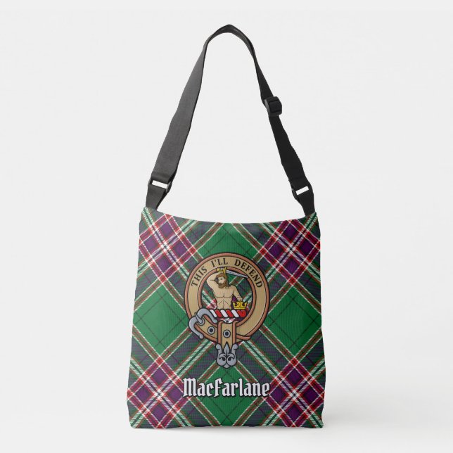 Sac Ajustable Clan MacFarlane Crest sur Tartan de chasse moderne (Devant)