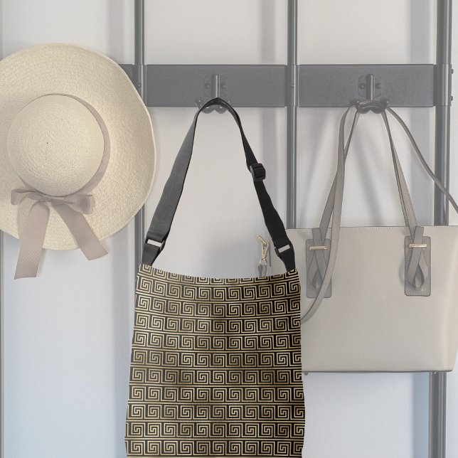 Sac Ajustable Clé grecque noire et or Motif (Créateur téléchargé)