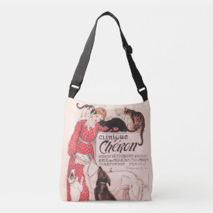 Sac Ajustable Clinique Cheron Vintage Chien Chat Steinlen Poster