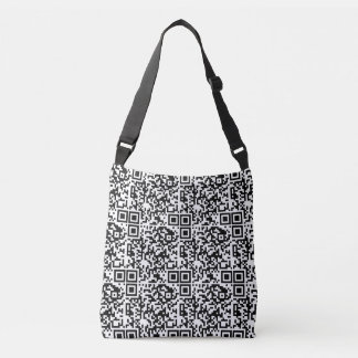 Sac Ajustable Code QR personnalisable Geek Abstrait noir et blan