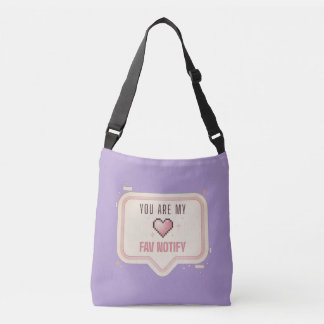 Sac Ajustable Cœur de pixel mignon "Vous êtes ma notification pr