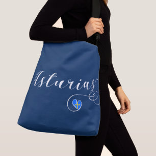 Sac Ajustable Coeur du drapeau des Asturies, Asturies, Espagne