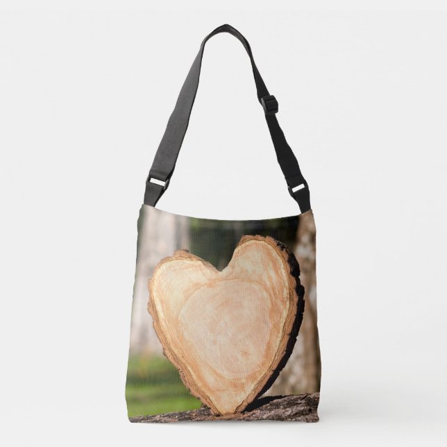 Sac Ajustable coeur en bois (Devant)
